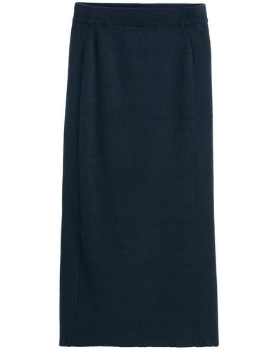 La Redoute Falda larga de tubo, de punto tejido - Azul