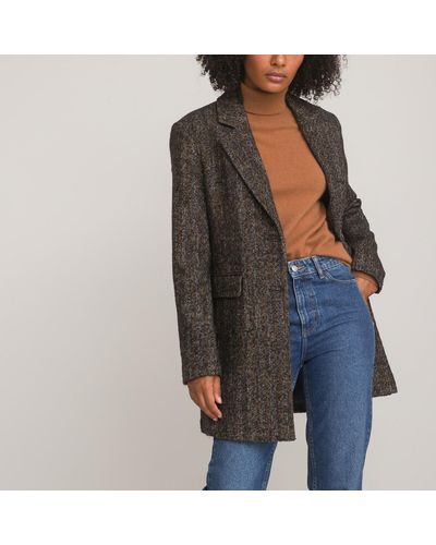 Abrigos en Gris de La Redoute de mujer Lyst