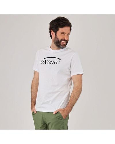 Oxbow Camiseta de manga corta con logotipo grande - Blanco