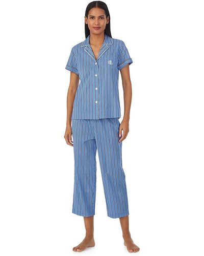 Lauren by Ralph Lauren Pijama de manga corta y pantalones cortos - Azul