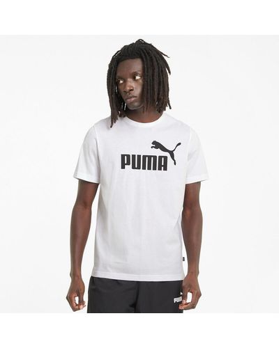 PUMA Camiseta de manga larga con logo grande essentiel - Blanco
