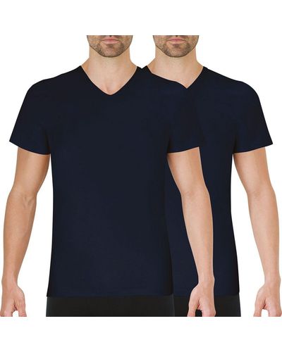 EMINENCE Lote de 2 camisetas con cuello de pico Héritage - Blanco