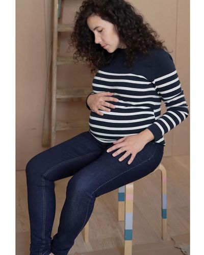 La Redoute Jersey marinero de embarazo, de algodón orgánico - Azul
