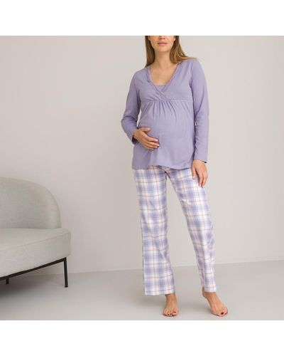 La Redoute Pijama de embarazo y lactancia - Morado