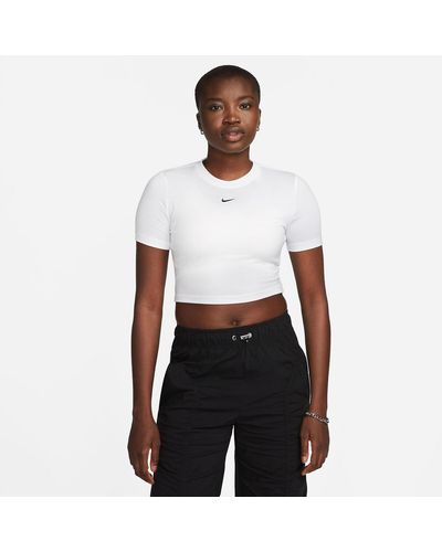 Nike Camiseta Essential slim crop - Blanco