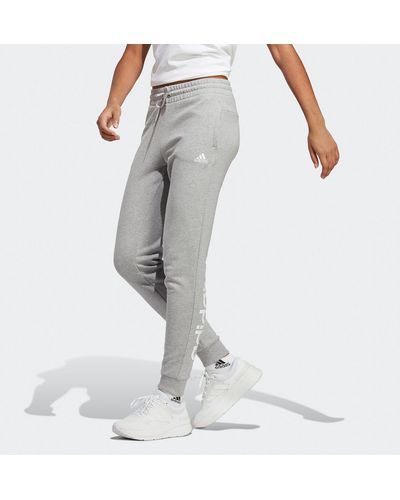 adidas Pantalón de jogging Essentials Linear Cuffed - Gris