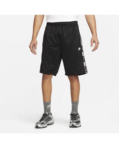 Nike Pantalón corto con bandas Repeat - Negro