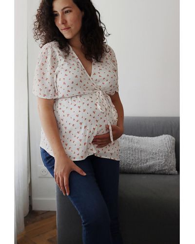 La Redoute Vaquero skinny de embarazo, banda alta, algodón orgánico - Azul