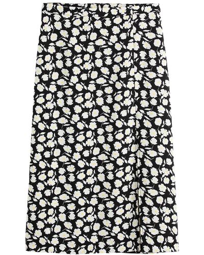 La Redoute Falda recta larga, estampado floral - Negro
