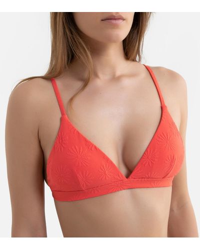 La Redoute Sujetador de bikini de triángulos sin aros - Naranja