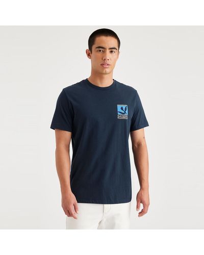 Dockers Camiseta con cuello redondo - Azul