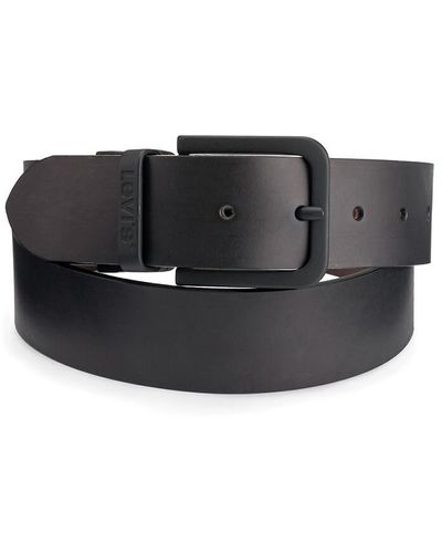 Levi's Cintura de piel reversible Core Metal - Negro