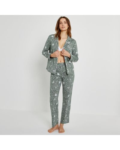 La Redoute Pijama de punto, estampado - Verde
