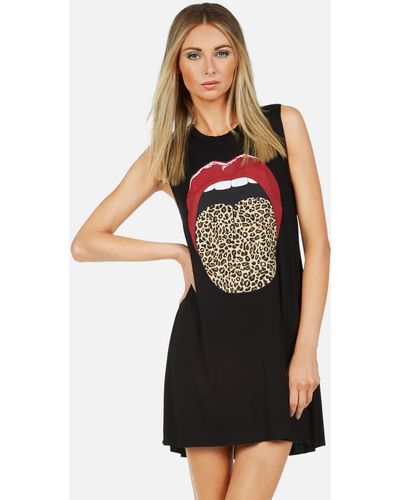 Lauren Moshi Deanna Leopard Tongue - Black