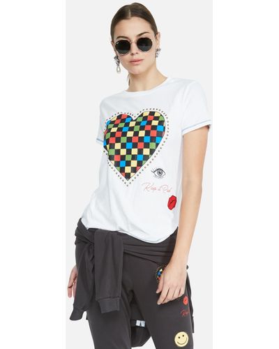 Lauren Moshi Aviana Rad Checkered Heart - White