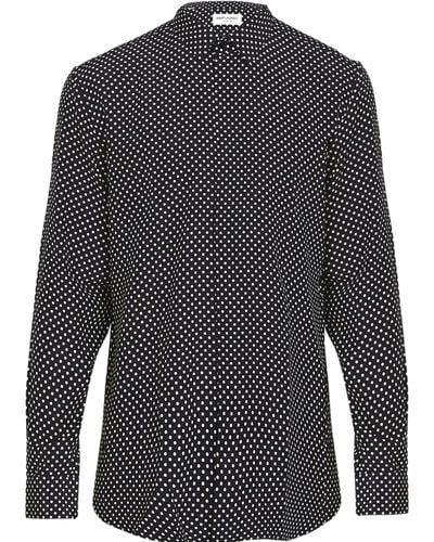 Saint Laurent Polka-dot Silk Shirt - Gray