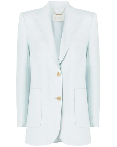 Zimmermann Natura Linen Jacket - Blue