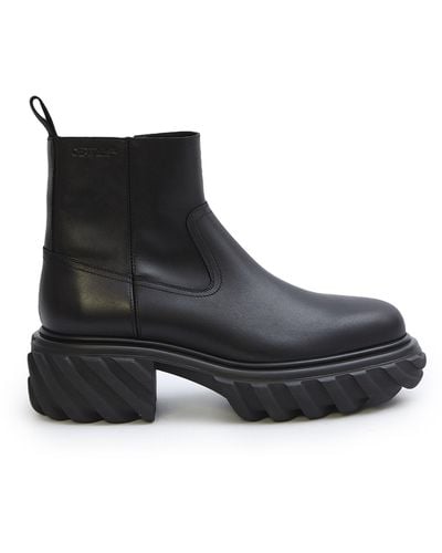 Off-White c/o Virgil Abloh Tractor Motor Ankle Boots - Black