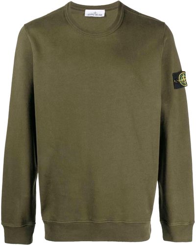 Stone Island Sweatshirt With Compass Application - Green
