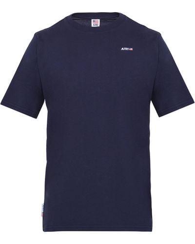 Autry Cotton Tshirt With Logo - Blue