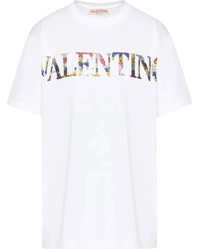 Valentino Garavani Embroidered Tshirt - White