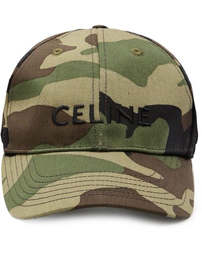 Celine Baseball Cap With Logo - Green