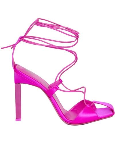 The Attico Adele Lace-up Court Shoes - Pink