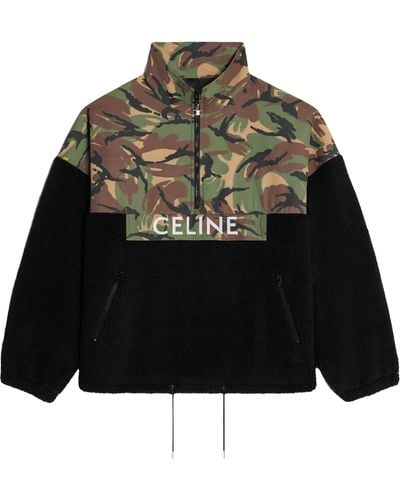 Celine Bimaterial Jacket - Black