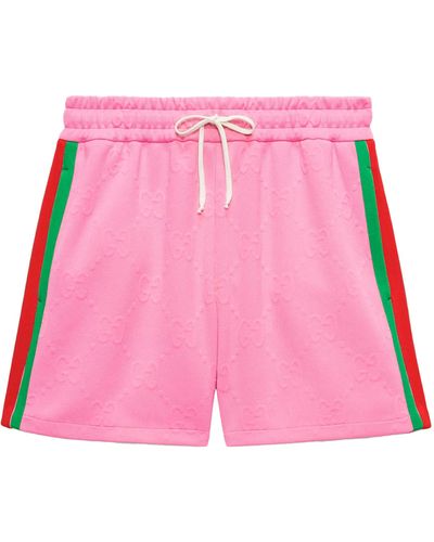 Gucci Shorts in jersey jacquard gg - Rosa
