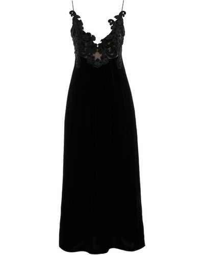 Zimmermann Sensory Velvet Slip Dress - Black