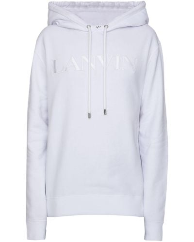 Lanvin Cotton Hoodie With Logo - White