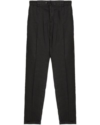 PT Torino Linen And Cotton Pants - Black
