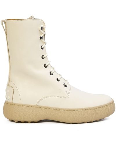Tod's Winter Gommini Ankle Boots - Natural