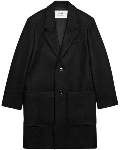 Ami Paris Wool Coat - Black