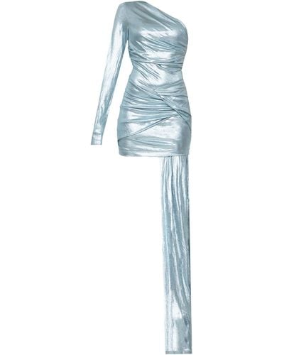Off-White c/o Virgil Abloh Oneshoulder Jersey Dress - Blue