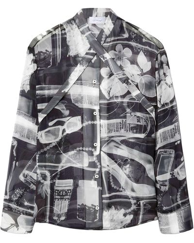 Off-White c/o Virgil Abloh Xray Cross Collar Shirt - Grey