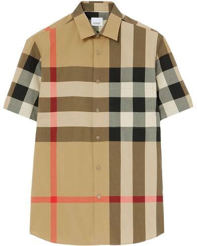 Burberry Somerton Vintage Check Stretch-cotton Shirt - Multicolor
