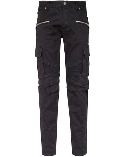 Black Leather trousers Balmain - Vitkac Spain