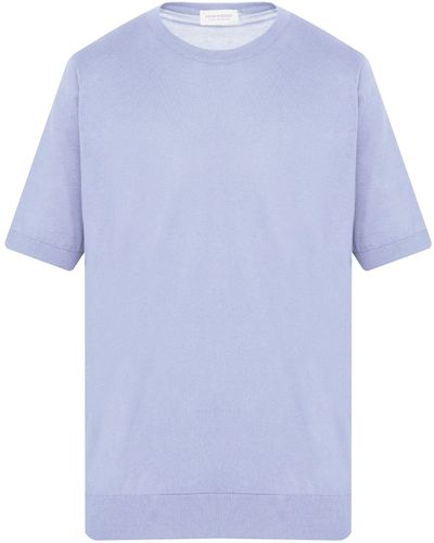 John Smedley T-shirt kempton - Blu