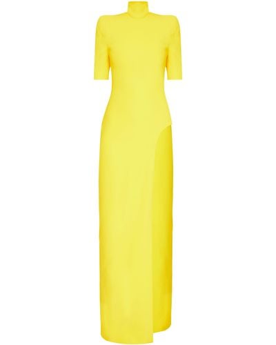 Monot Crêpe Long Dress - Yellow
