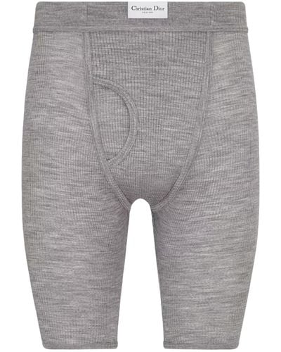 Dior Wool Jersey Boxer Shorts - Gray