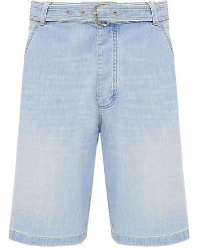 Bottega Veneta Shorts Con Cintura - Blu