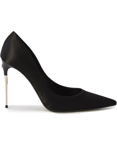 Dolce & Gabbana Lollo Satin Court Shoes - Black