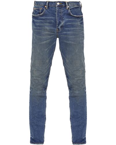 Purple Brand black P002 distressed mid-rise slim-leg jeans