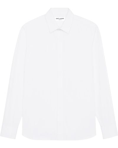Saint Laurent Camicia Con Collo Yves - Bianco