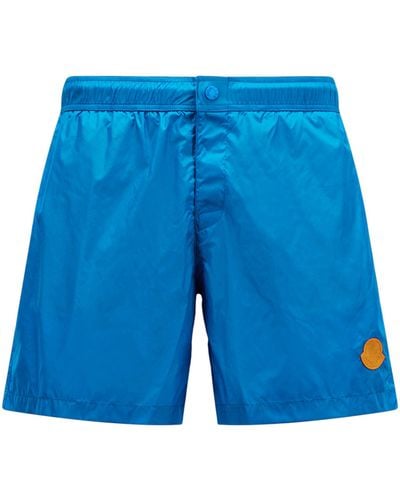 Moncler Blue Nylon Swimshorts