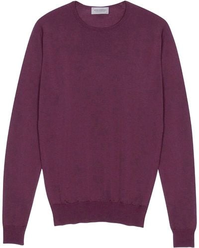 John Smedley Plumcolored Merino Sweater - Purple