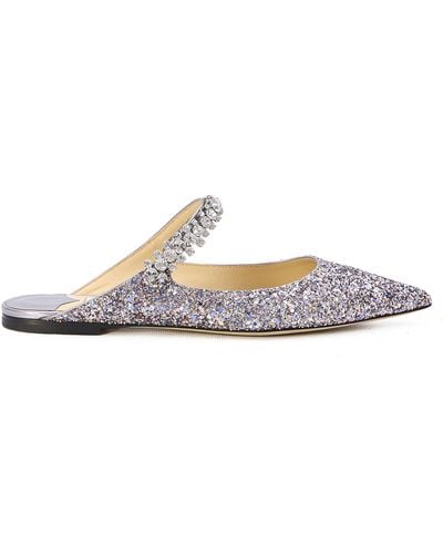 Jimmy Choo Bing Embellished Leather-trimmed Mules - Multicolour
