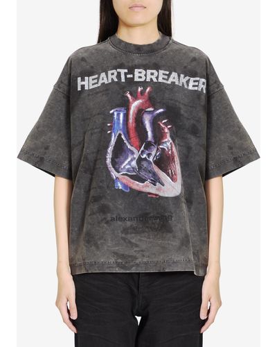 Alexander Wang Heartbreaker Tshirt - Grey
