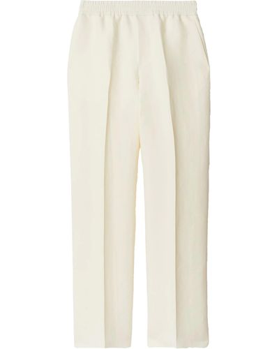 Burberry Canvas Trousers - White